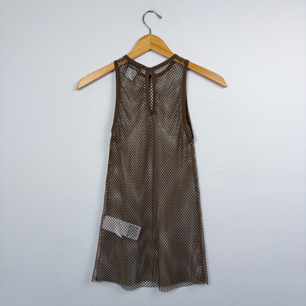 MARELLA Mesh Rhinestone Embellished Tank Top Small - Picture 6 of 6